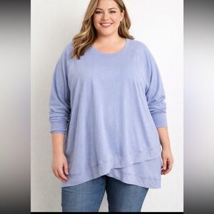 Workshop Republic Clothing Light Blue Layered Sweatshirt